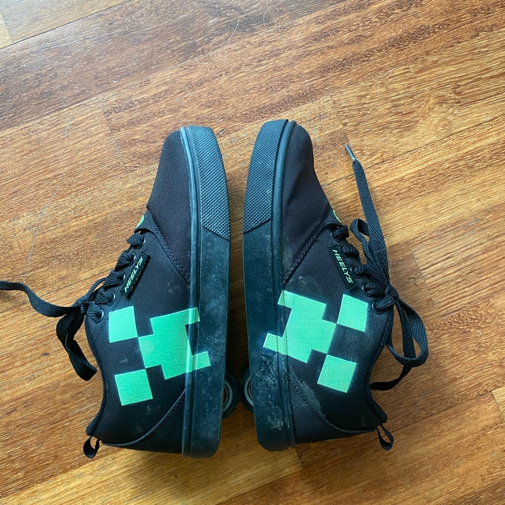 Heelys Black and Green Minecraft Sneakers
